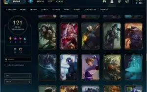 CONTA LEAGUE OF LEGENDS - DIAMOND 3 - 121 SKINS