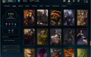 CONTA LEAGUE OF LEGENDS - DIAMOND 3 - 121 SKINS