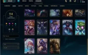 Conta League of Legends Platina 2 - 63 campeões / 24 Skins