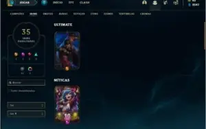 Conta diamante 3 com 53 champs e 35 skins