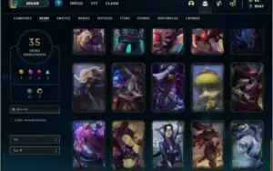 Conta diamante 3 com 53 champs e 35 skins