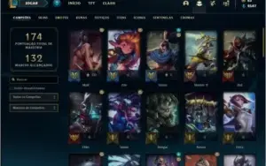 Conta diamante 3 com 53 champs e 35 skins