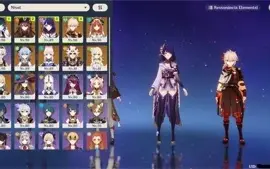(EUROPA AR58) Kazuha C2, Raiden C1, Hu Tao, Yelan, Nilou