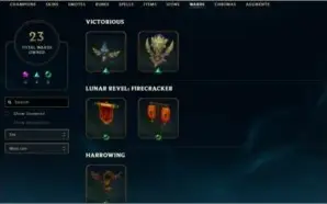 Conta Platina com todos os champions e 383 skins