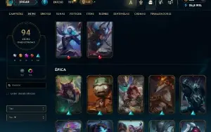 Conta De League Of Leagends/Full Acesso/94 Skins/Level 534 /