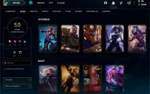 Conta Unranked com Skin Rammus Rei, Kayle Juíza e muito mais
