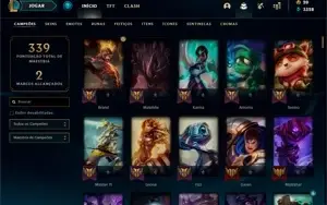 Conta Unranked com Skin Rammus Rei, Kayle Juíza e muito mais