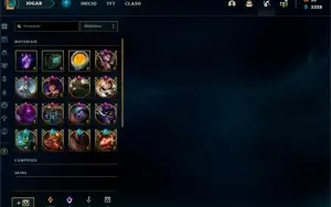 Conta Unranked com Skin Rammus Rei, Kayle Juíza e muito mais