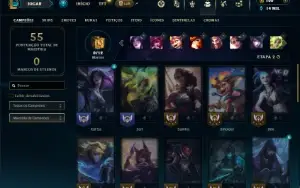 Unranked com 35 Champs e 26 Skins  ( MAIN ADC )