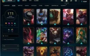 CONTA LOL PLATINA II TODOS CAMPEÕS + 173 SKINS