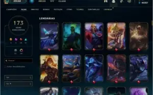 CONTA LOL PLATINA II TODOS CAMPEÕS + 173 SKINS