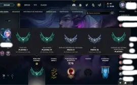 CONTA DE LOL PLATINA 4 SOLO DUO E PLATINA 1 FLEX (EX-DIMA 4)