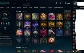 Conta lol plat 4 200+ Skina Pax sivir e corki ovni