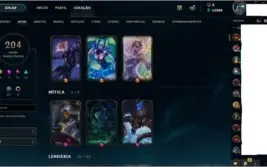Conta lol plat 4 200+ Skina Pax sivir e corki ovni