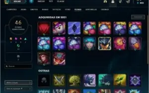 Conta ouro 4 baratinha com 5 skins e 26 champs