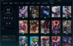CONTA LOL DIAMANTE 4 - 52 skins - 61 campeões.
