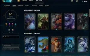Conta diamante 2, 112 Campeões, 61 skins