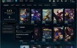 Conta Unranked com TODOS OS CHAMPS e 108 skins