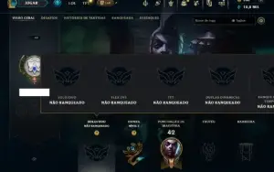 Unranked com 60 Champs e 22 Skins