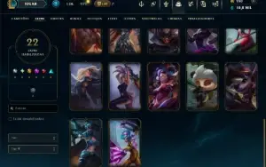 Unranked com 60 Champs e 22 Skins