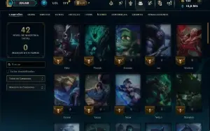 Unranked com 60 Champs e 22 Skins