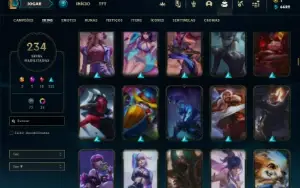 Conta prata 2 com TODOS os champs e 234 Skins ( MAIN ADC )