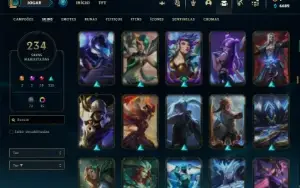 Conta prata 2 com TODOS os champs e 234 Skins ( MAIN ADC )