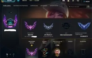 CONTA MESTRE ( SKINS PAX, BLACK ALISTAR, RYZE HUMANO E MAIS)