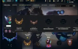 Ouro 4 com TODOS os champs e 466 Skins ( Nivel 600 )