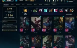 Ouro 4 com TODOS os champs e 466 Skins ( Nivel 600 )