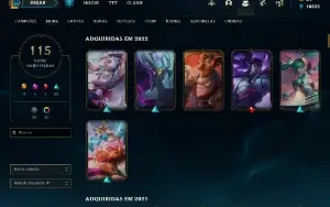 CONTA LEAGUE OF LEGENDS DE 2012