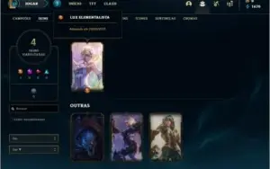 Conta ouro 2 com 4 skins e 23 champs
