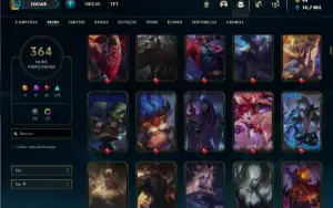 Conta prata 4 com TODOS os champs e 364 Skins + 4 Prestigios