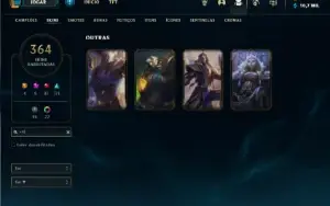 Conta prata 4 com TODOS os champs e 364 Skins + 4 Prestigios