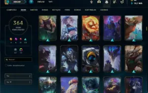 Conta prata 4 com TODOS os champs e 364 Skins + 4 Prestigios