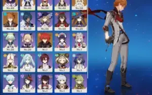 Childe, Raiden, Yelan Mona e Diluc + 2armas 5* Ar42