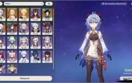 Conta Genshin AR 54 Ganyu Mona Venti Qiqi Yoimiya