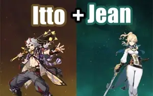 Conta Genshin Impact AR 5 com Arataki Itto e Jean