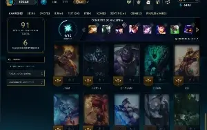 Unranked com 35 Champs e 8 Skins