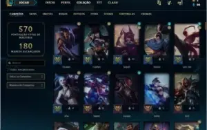 Conta LOL Plat 4/254 skins