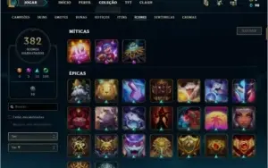 Conta LOL Plat 4/254 skins