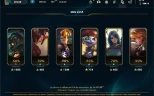Conta ouro 4 com 24 Champs e 2 Skins
