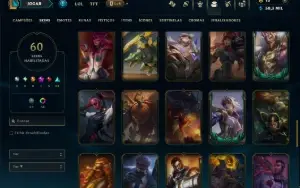 Esmeralda 1 com TODOS os Champs e 60 Skins ( TOP / ADC )