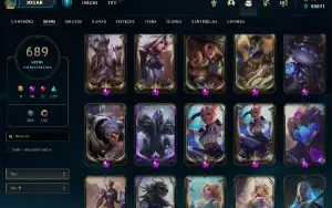 Conta LoL Recheada - 689 Skins - (Lista de skins no anuncio)