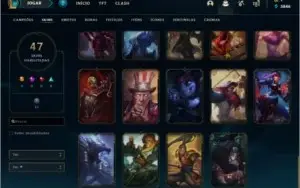 CONTA OURO 🌟 47 SKINS 🌟 116 CAMPEOES