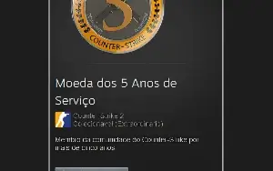Conta Steam Antiga Medalha 5 e 10 Anos CS PREÇO IMPERDÍVEL!!