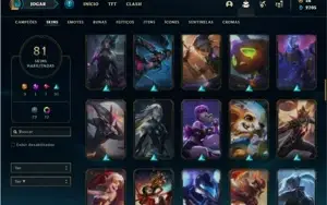 Conta ouro 3 com 120 Champs e 81 Skins ( 3 Ultimates )