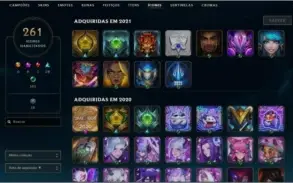 CONTA COM 300+ SKINS E FULL CHAMP