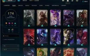Conta League of Legends, 174 skins, 143 Campeões