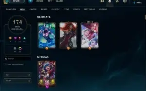 Conta League of Legends, 174 skins, 143 Campeões